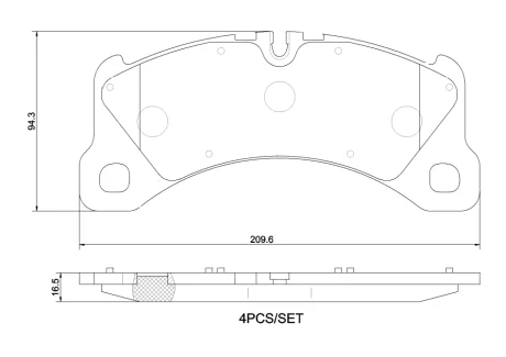 Гальмівні колодки дискові Brembo P65047