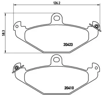 Гальмівні колодки дискові BREMBO P68 017