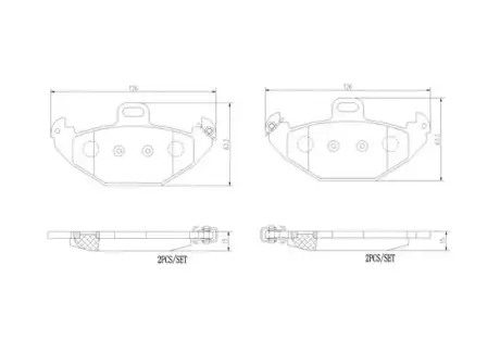 Тормозные колодки BREMBO P68 021