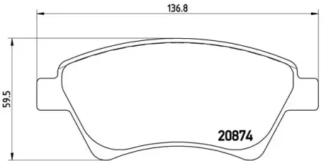 Тормозные колодки BREMBO P68 034