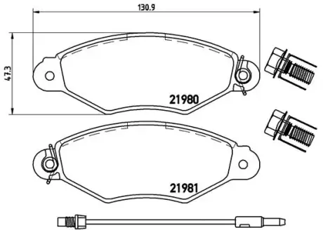 Тормозные колодки BREMBO P68 042