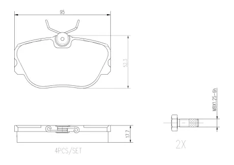 Тормозные колодки BREMBO P71 004