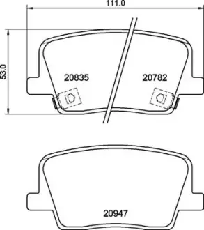 Тормозные колодки BREMBO P77 003