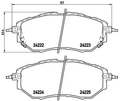 Тормозные колодки BREMBO P78 017X