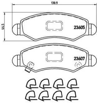 Тормозные колодки BREMBO P79 015