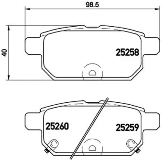 Гальмівні колодки BREMBO P79 029
