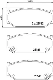 Гальмівні колодки BREMBO P79 031