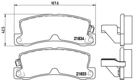 Гальмівні колодки BREMBO P83015