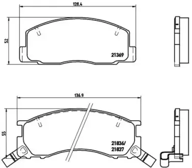 Тормозные колодки BREMBO P83 029