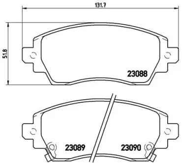 Тормозные колодки BREMBO P83 042