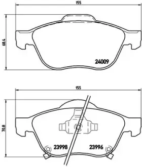 Тормозные колодки BREMBO P83 043