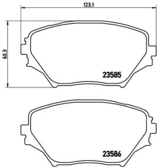 Тормозные колодки BREMBO P83 055