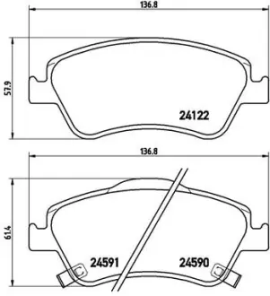 Тормозные колодки BREMBO P83 079