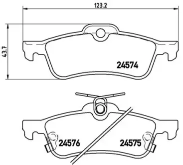 Тормозные колодки BREMBO P83 087