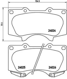 Гальмівні колодки BREMBO P83 102