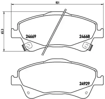 Тормозные колодки BREMBO P83 109