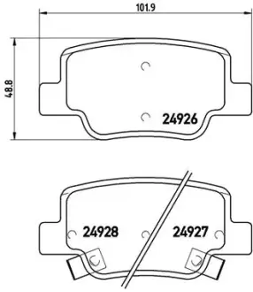 Тормозные колодки BREMBO P83 114