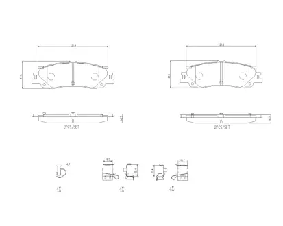 Колодки гальмівні дискові (комплект 4 шт) BREMBO P83192