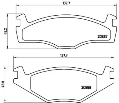 Тормозные колодки BREMBO P85 005