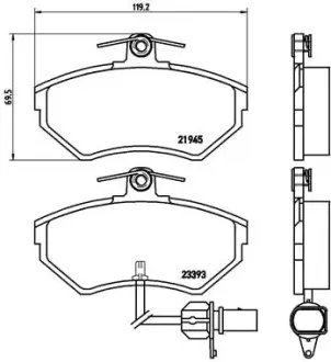 Тормозные колодки BREMBO P85 044