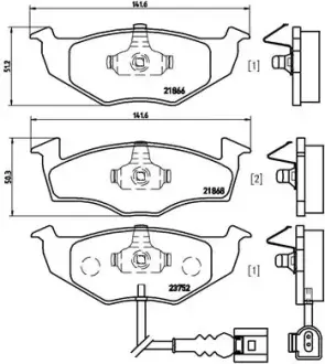 Тормозные колодки BREMBO P85 071