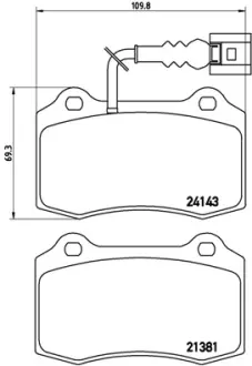 Гальмівні колодки BREMBO P85 104