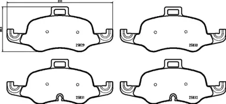 Тормозные колодки BREMBO P85 160