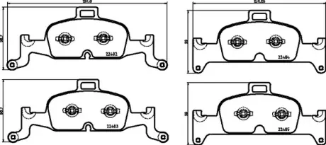 Гальмівні колодки BREMBO P85 164