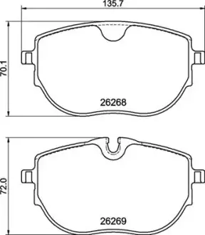 Комплект гальмівних колодок BREMBO P 85 187