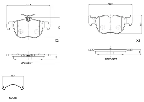 Тормозные колодки BREMBO P85 189