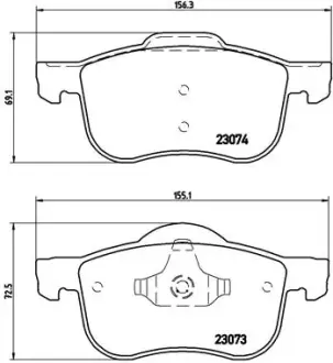 Тормозные колодки BREMBO P86 016