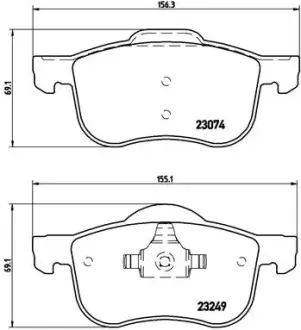 Тормозные колодки BREMBO P86 020