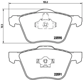 Гальмівні колодки BREMBO P86 022