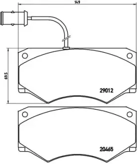 Тормозные колодки BREMBO PA6 013