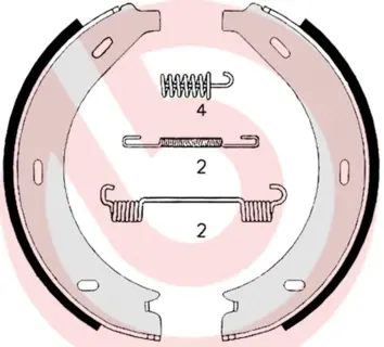 Тормозные колодки барабанные BREMBO S50 517