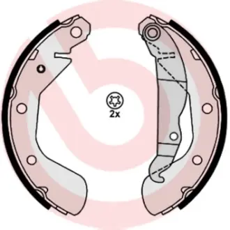 Тормозные колодки барабанные BREMBO S59 514