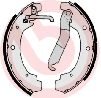 Тормозные колодки барабанные BREMBO S85 534