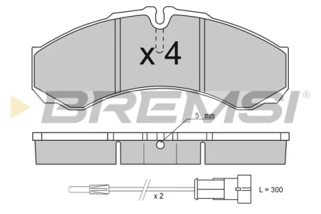 Гальмівні колодки Daily 99- (спарка) Bremsi BP2706