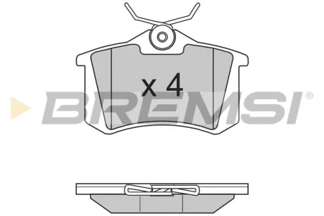Гальмівні колодки зад. Caddy III/IV/Passat/Audi A4/A6 (Lucas) Bremsi BP2807