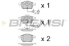 Гальмівні колодки пер. Passat B5/Audi A4/A6 00-05 (з датчиком) Bremsi BP2816 (фото 1)
