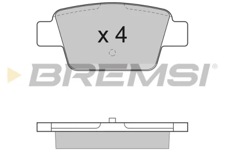 Гальмівні колодки зад. Alfa Romeo Mito/Fiat Bravo 99- Bremsi BP2947
