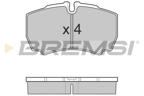 Гальмівні колодки зад. Transit 06-14 2.2 TDCi (без спарки) Bremsi BP3025