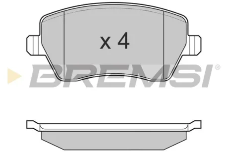 Гальмівні колодки пер. Kangoo/Logan 08-/Duster 10- (TRW) Bremsi BP3026