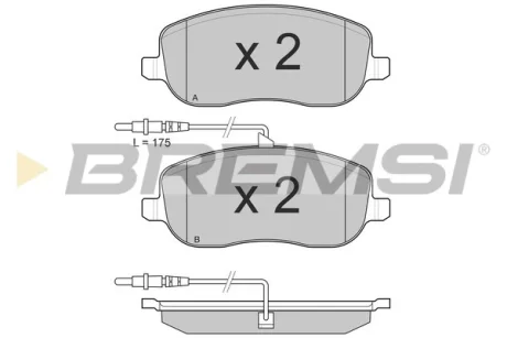 Гальмівні колодки пер. Jumpy/Scudo/Expert 00- (Lucas) Bremsi BP3028