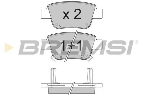Гальмівні колодки зад. Toyota Avensis 00-08 (Bosch) Bremsi BP3112