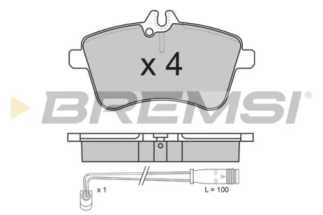Гальмівні колодки пер. W169/W245 04-12 Bremsi BP3172