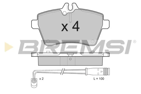 Гальмівні колодки пер. MB W169/W245 04-12 Bremsi BP3189