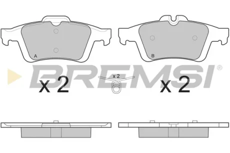 Гальмівні колодки зад. Connect/Focus II//Citroen C5/Saab 9-3 01- (ATE) Bremsi BP3217