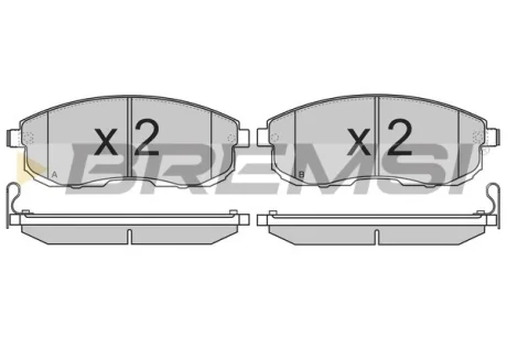 Гальмівні колодки пер. Suzuki SX4 06-/Nissan Tiida 07-12 (Hitachi) Bremsi BP3342