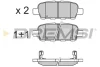 Гальмівні колодки зад. Qashqai/Rogue/X-Trail 07-/Koleos 08- (105,4x39x13,7)(Akebono) Bremsi BP3351 (фото 1)